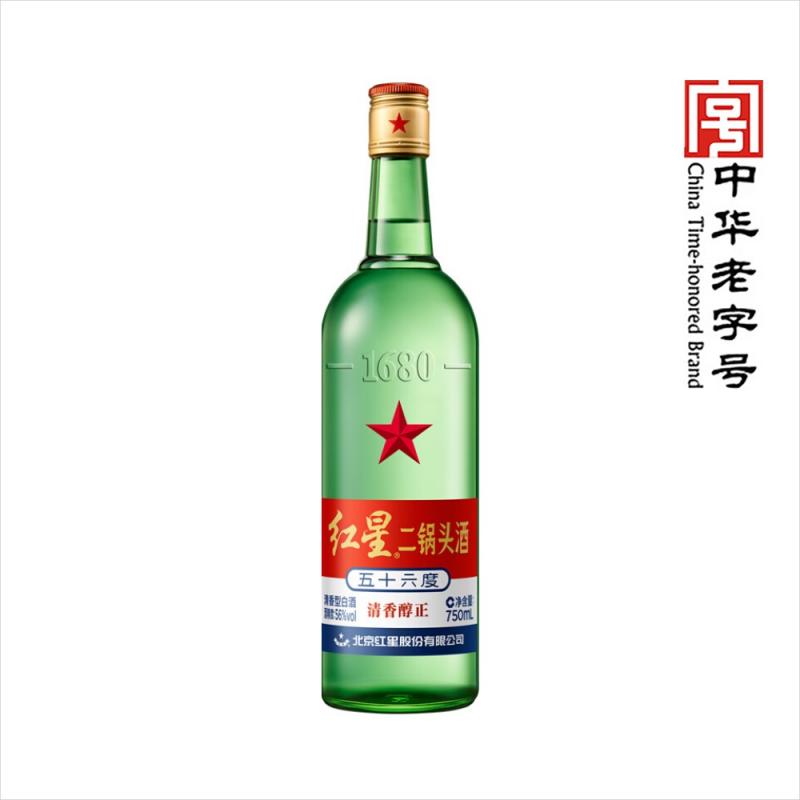 大瓶 红星二锅头酒 56° 500ml/Erguotou Reiswein 500ml