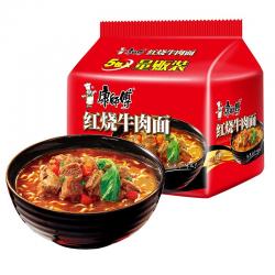 康师傅方便面 五连包 红烧牛肉面 515g/KSF Instant Nudel mit Rindfleischg 515g