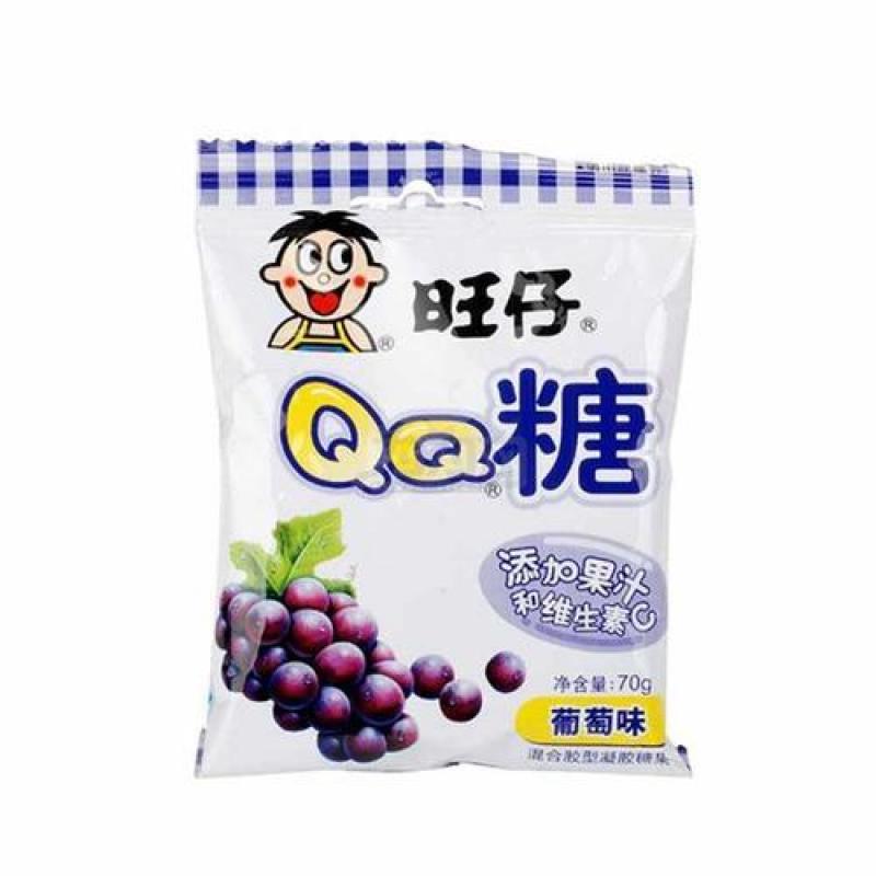 旺旺 旺仔 QQ糖 葡萄味 70g/QQ Gummie Traubegeschmack WANGZAI 70g