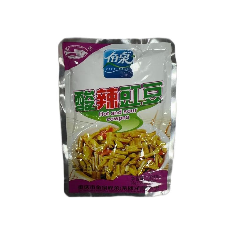 鱼泉 榨菜 酸辣豇豆 120g/Saure und würzige Rinderbsen 120g