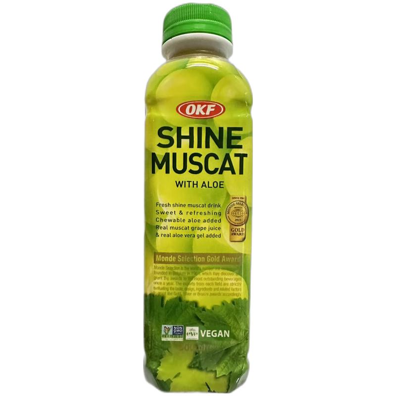 OKF 韩国 芦荟汁饮料 阳光玫瑰葡萄500ml/Aloe Vera Saft Getränke Sunshine Rose Grape 500ml