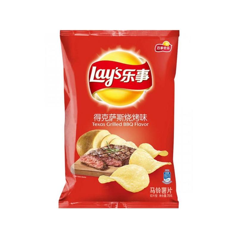 乐事 薯片 德克萨斯烧烤味薯片 70g/Lay's Potato Crisps - Texas Barbecue Flavour