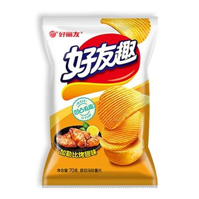 好丽友 好友趣 薯片 加勒比烤翅味70g/Orion Fried Chips - Roasted Wing Flavour