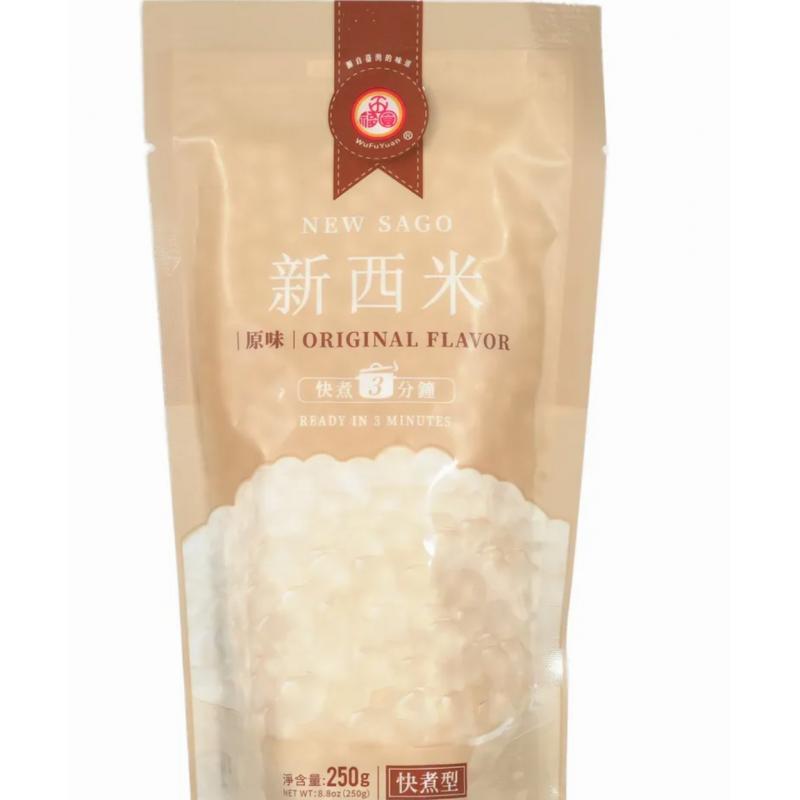 WuFuYuan 五福圆 新西米 西米露 原味木薯珍珠250克/New Sago Perlen Original Flavor 3minutes 250g