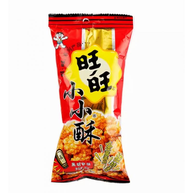 旺旺 小小酥 黑胡椒味 60g/Small Crispy Black Pepper Geschmack 60g