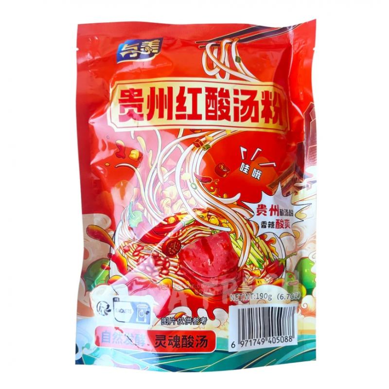 与美 贵州红酸汤粉190g/Yumei Guizhou Noodle Red Sour Soup