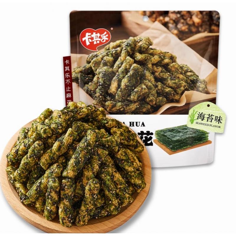 卡其乐 拉丝麻花 海苔味 228g/Gebürsteter gebratener Teig Twists Seetang Geschmack 228g