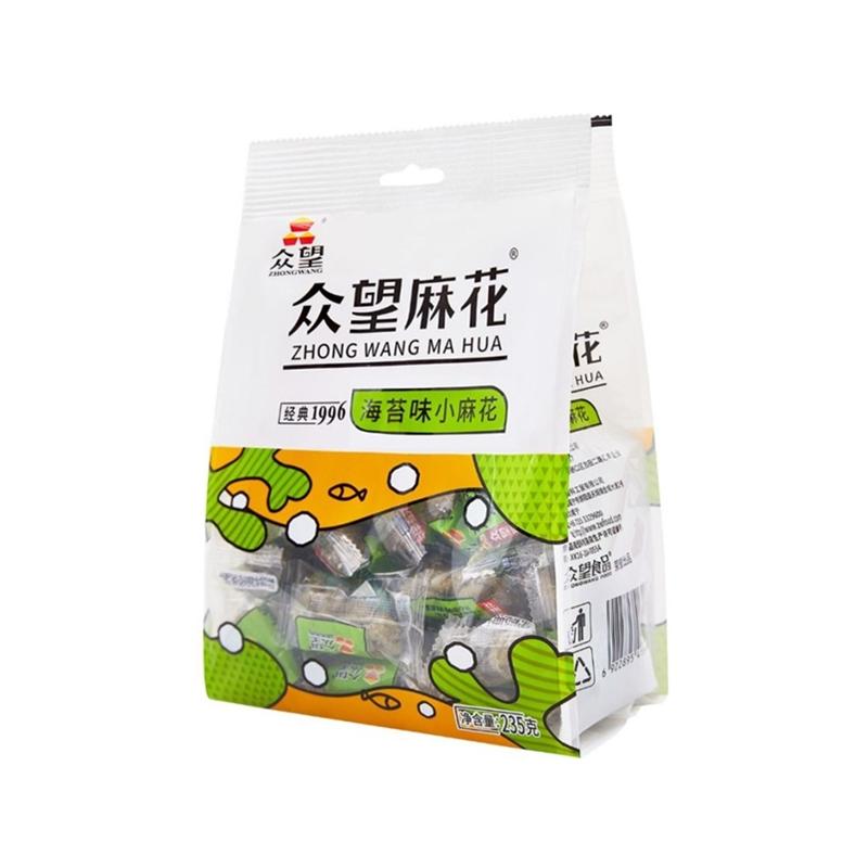 众望 小麻花 大包装 海苔味 235g/Kringel Keks Seetanggeschmack 235g