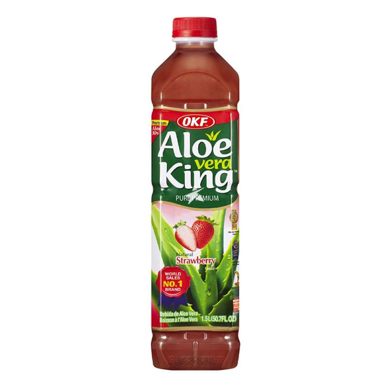 OKF 韩国 芦荟汁 草莓味 1.5L/Das aloe e hat erdbeerwasser mit 1,50 L