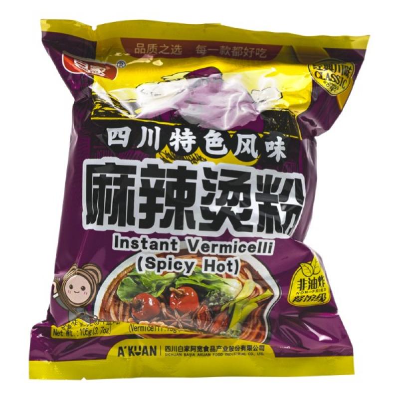 白家 白家陈记 方便粉丝 麻辣烫味 105g/Instant Süßkartoffelnudeln 105g