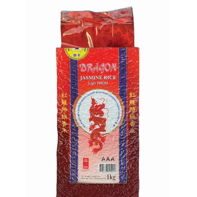 紅龍 茉莉香米1KG/RED DRAGON JASMINE RICE VACUUM PACKED