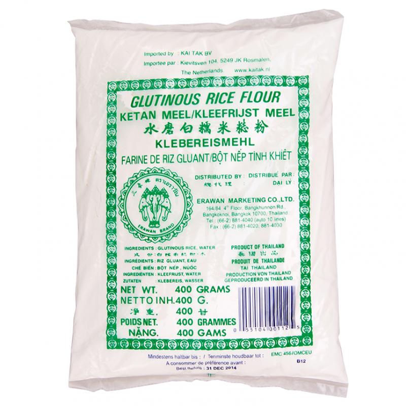 三象 水磨白糯米粉400gERAWAN GLUTINOUS RICE FLOUR 400g