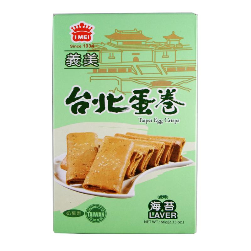 义美 義美 台北蛋卷 海苔味66gI Mei Taipei Egg Crisps Lav er