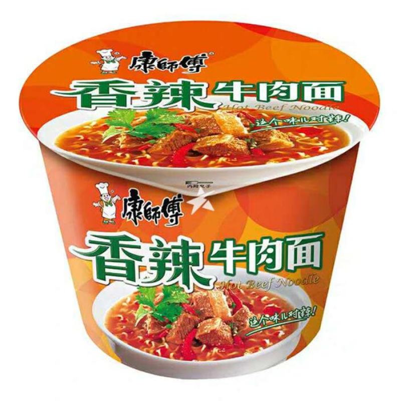 康师傅方便面 香辣牛肉面 桶装110g/Hot Beef Noodles