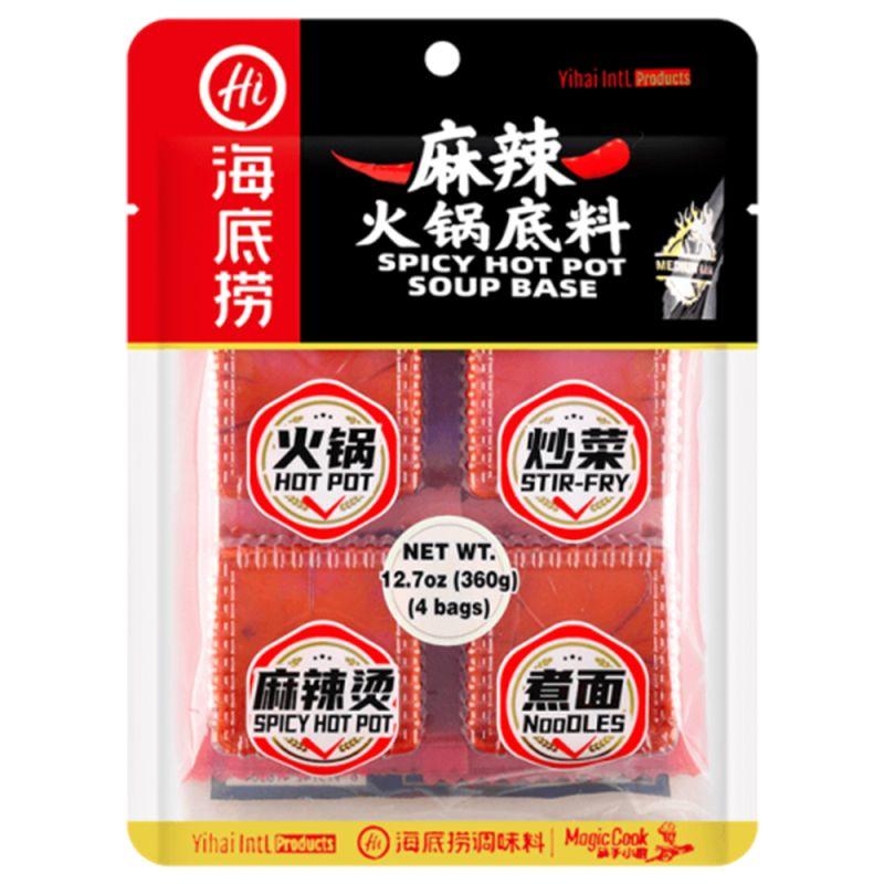 海底捞 火锅汤底麻辣块90g*4/Hot Pot Würze Spicy Würfel