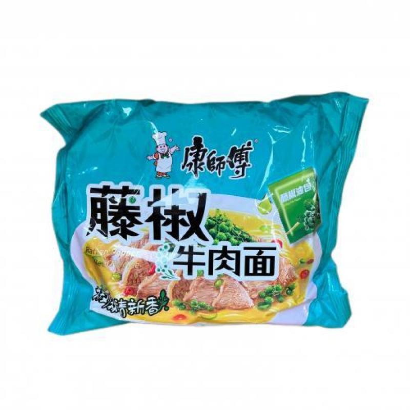 康师傅方便面 藤椒牛肉面103g/Nudelnsuppe grüne Sichuanpfeffer-Rindgeschmack MEISTER KONG