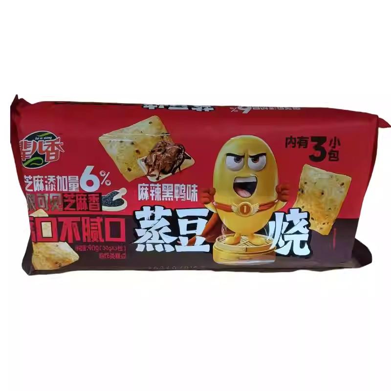 辈儿香 蒸豆烧 麻辣黑鸭 90G/Gedämpfte Bohnen und würzige schwarze Ente 90G